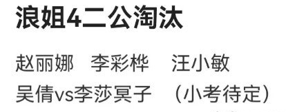 网传乘风4二公淘汰名单-艾莉居然被淘汰了